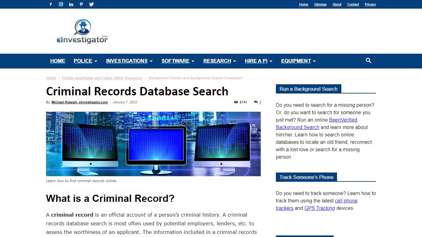 Criminal Records Database Search - Private Investigator and ...